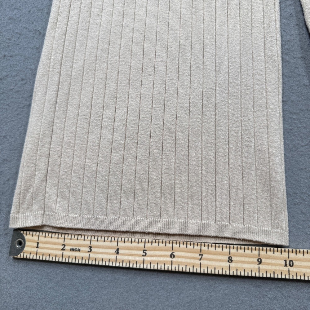Abercrombie & Fitch Pants‎ Women's M Beige Wide Leg Soft A&F Ribbed Knit Baggy - Picture 5 of 7